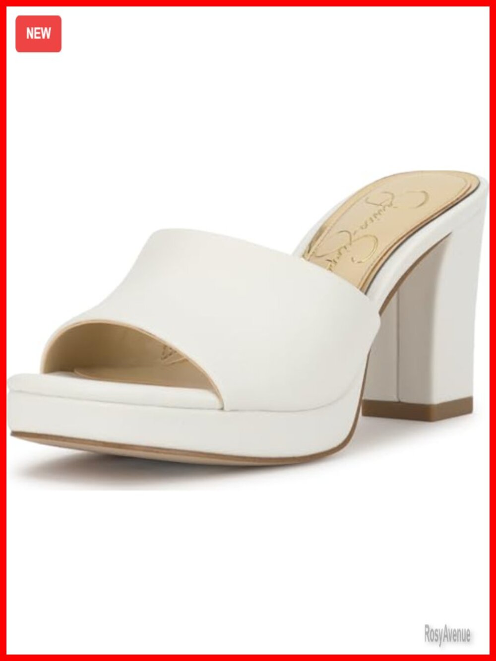 Jessica Simpson Elyzza Peep Toe Platform Mule Sandal Faux Leather